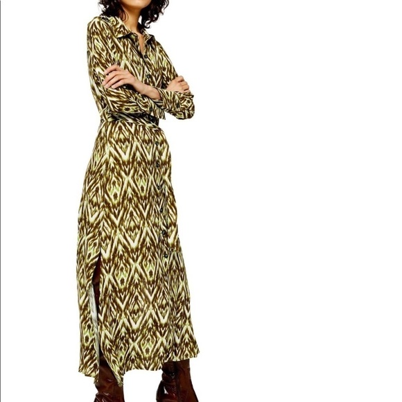 Topshop Dresses & Skirts - TOPSHOP opened back zigzag maxi dress women's size 4 NWT